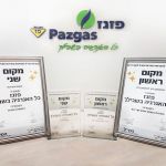 מצוינות בשרות - חברת פזגז בקטגוריית "השירות כשותף אסטרטגי B2C" זכתה פזגז במקום הראשון ובקטגוריית "פשטות בשירות" זכתה פזגז במקום השני